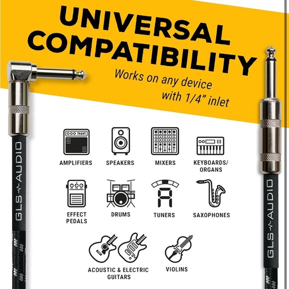 GLS Audio Black and White Instrument Cable (041) - Picture 3 of 6